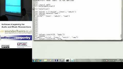 List operations in Python (Software Carpentry)