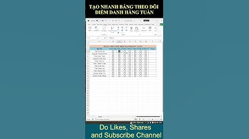 Sử dụng Check Box tạo nhanh bảng chấm công hàng tuần || Quickly create weekly timesheets in Excel