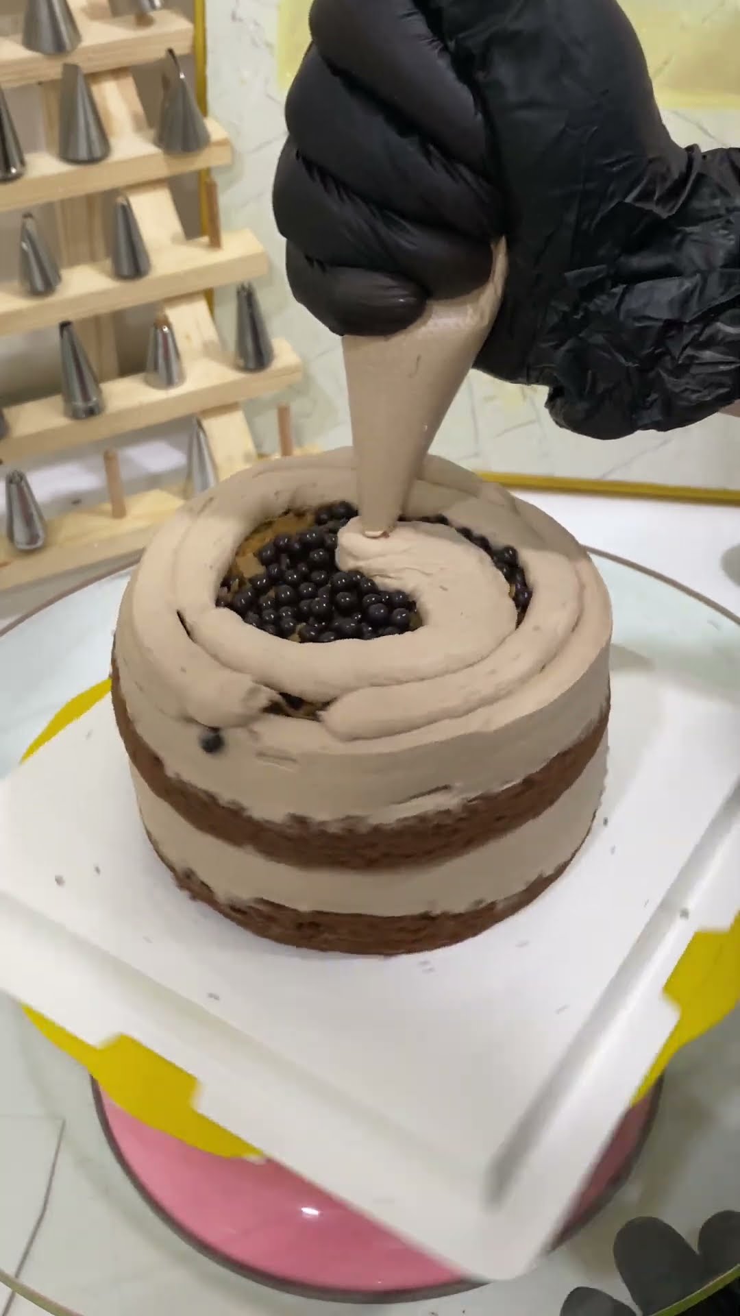 Changshu animal cream cake customization | immersive cake making | chocolate cake Changshu #shorts
