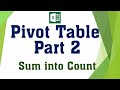 Pivot Table Part 2 | Change Sum into Count by Value Field Setting | Pivot Chart &amp; Dashboard
