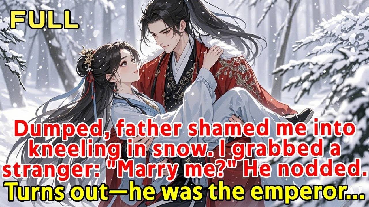 Dumped, father shamed me into kneeling in snow  I grabbed a stranger Marry me He nodded  Turns