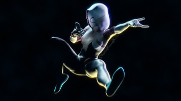 Morning Practice Training - Spider-Gwen Blender Animation