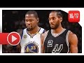 Kawhi Leonard vs Kevin Durant SUPERSTARS Duel Highlights (2016.10.25) Warriors vs Spurs - SICK