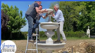 Installing the CHATEAU Courtyard FOUNTAIN, from Start to Finish! - Journey to the Château, Ep. 202