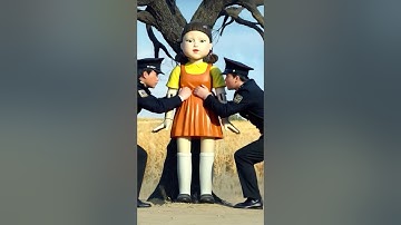 squid game doll police arrest ai mentality #ruinedbyai #squidgame2 #squidgame #shorts #ai #younghee