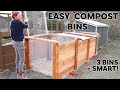 Easy DIY Compost Bins | 3 Bin Compost Plans