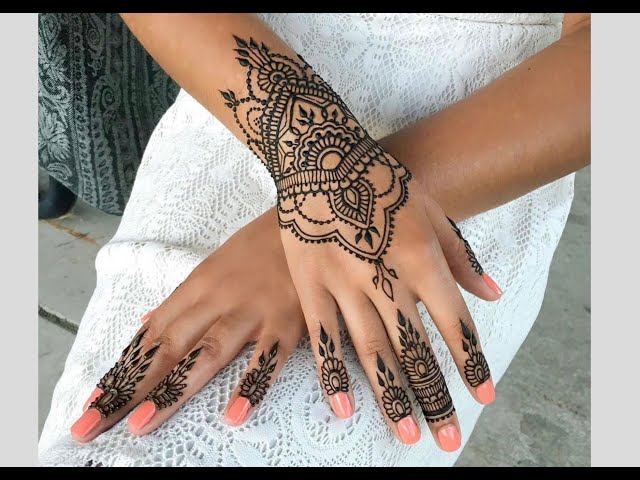 indian mehndi on hand easy patterns | Henna tattoo designs, Hand henna, Henna  tattoo hand