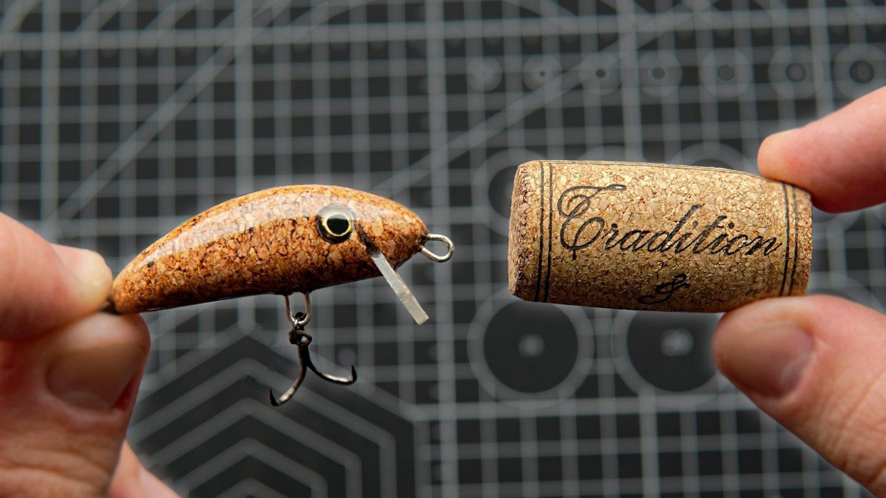 diy cork fishing lures Cackalacky Booze Bait Lure Booze Bait + Dressed Chartreuse Feathers Trailing Hook Cackalacky Booze Bait up Adjustable Cork Crankbait with Dual-Angle