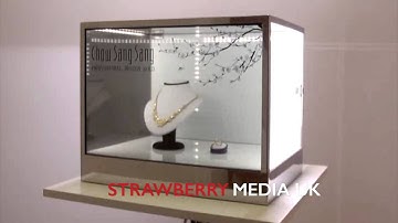 Transparent LCD video showcase