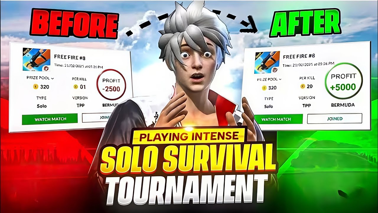 💥Playing Solo Survival Tournament | 24 Hours Solo  Survival Tournament 💯#snomyff #tournament @aktu01
