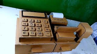 Membuat mesin kasir dari kardus | Making a cash register from cardboard@HandCreation-1 