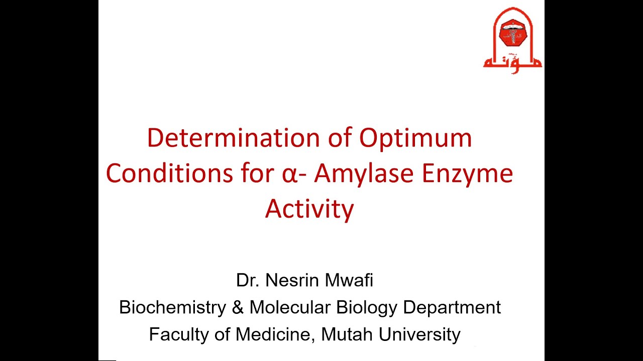 Determination of Optimum Conditions for Enzyme Activity YouTube