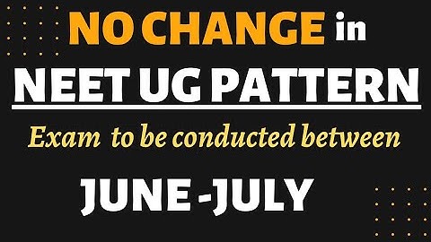 Latest NEET UG Update / Neet 2021/No change in NEET UG PATTERN🔥NEET 2021 Latest News