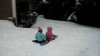 Rithani - Shruti having fun in Sledding