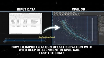 How to import Station Offset Elevation with help of Alignment in Civil 3D #alignment #civil3d #ersa