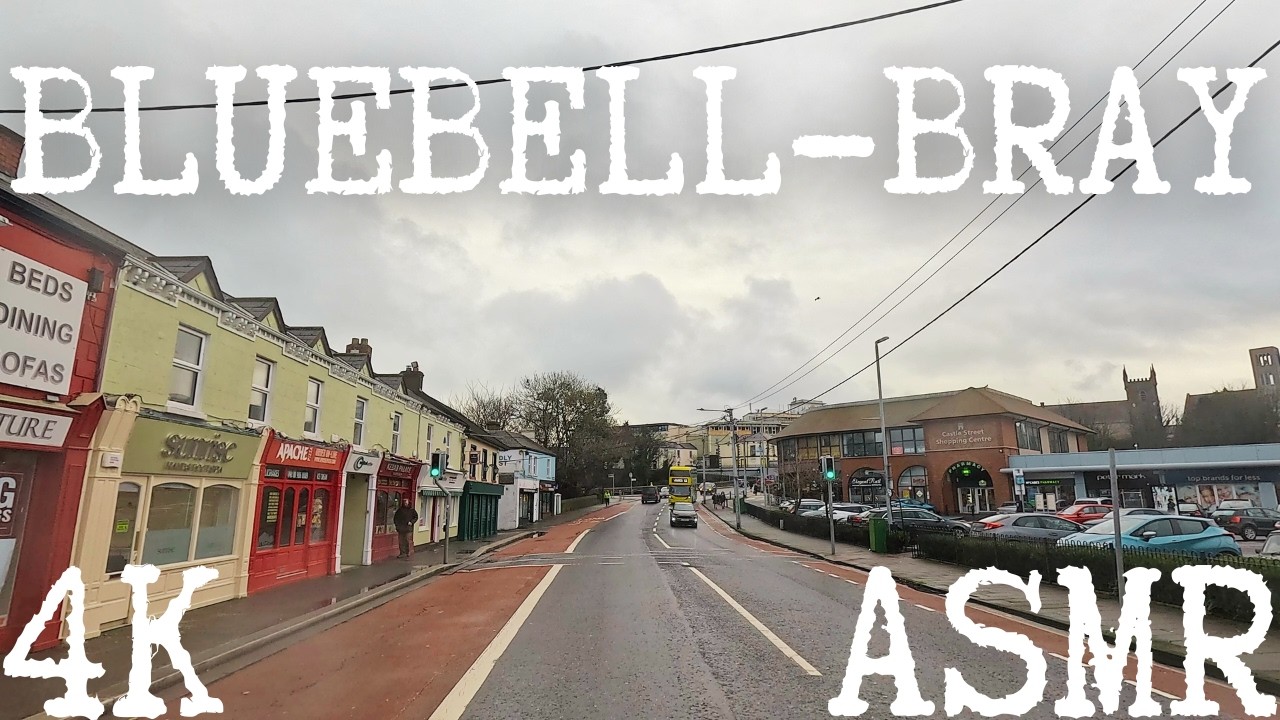 🚞 Mid-day Escape to Charming Bray via M50 | Bluebell - Bray  [4k, Relaxing ASMR]