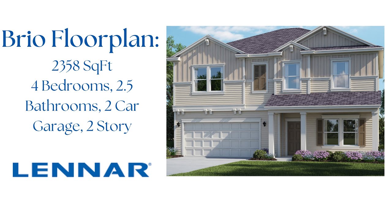 Brio Floorplan Lennar Homes Ocala, FL YouTube