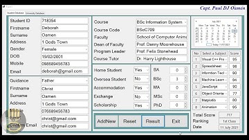 Overview of Student Management System  Developed Using MySQL Database in Visual Basic.NET