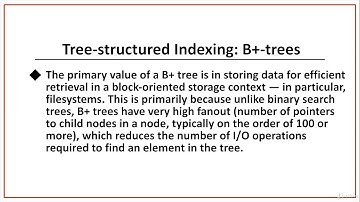 015 Tree structured Indexing B trees