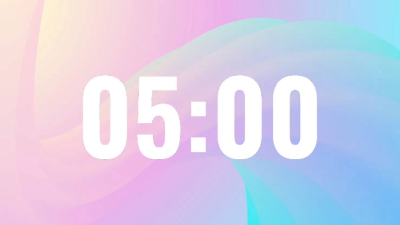 5 MINUTE TIMER Silent with Alarm 🌸| Countdown Timer 5 Minutes | 5 Min ...