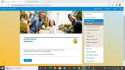 UC Application – Academic History