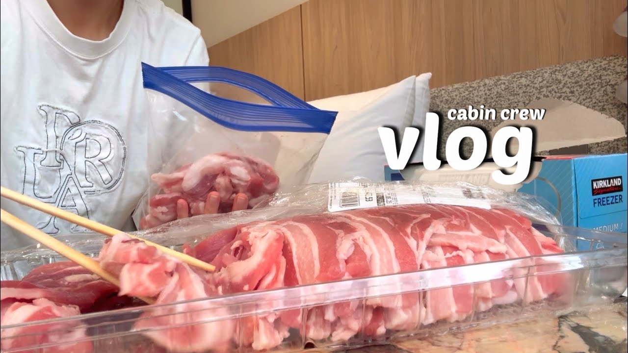 승무원 vlog) 호주🇦🇺 코스트코에서 고기 쟁이고 호텔에서 소분도 하는 브이로그 | 두바이에서 밀프렙하고 열심히 먹는 일상들 | 불고기 부리또, 야매 멕시칸 보울 만들기