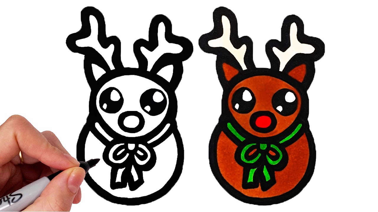 Comment Dessiner Un Renne Du Père Noël www.youtube.com