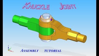 knuckle joint Assembly  | Solid Edge | in  Kannada | Tutorial-23 | ಸಾಲಿಡ್ ಎಡ್ಜ್ ಕನ್ನಡ-ಸಂಚಿಕೆ-23