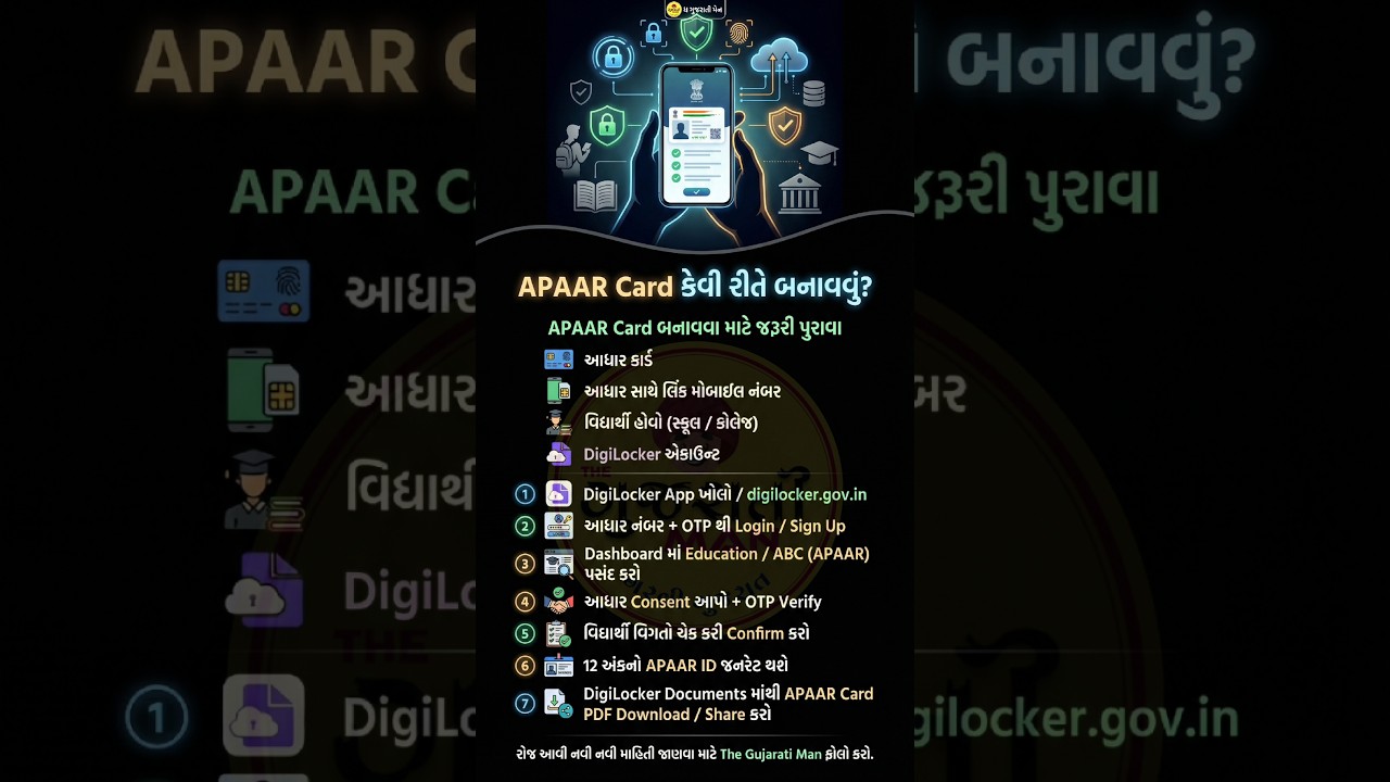 APAAR Card કેવી રીતે બનાવવું? | The Gujarati man 