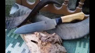 Making kitchen knife from old bearing part 1/8-Mutfak bıçağı yapımı-Bölüm 1- Dövme