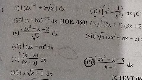 integration mathematics [important questions ]