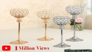 How to make DIY  Candle stand || Decorative For Home Decor || Best Out Of Waste || Showpiece