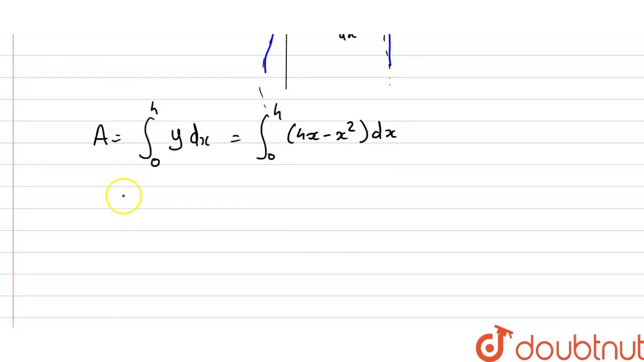 The Area Bounded By The Parabola Y 4x X 2 And X Axis Is Youtube