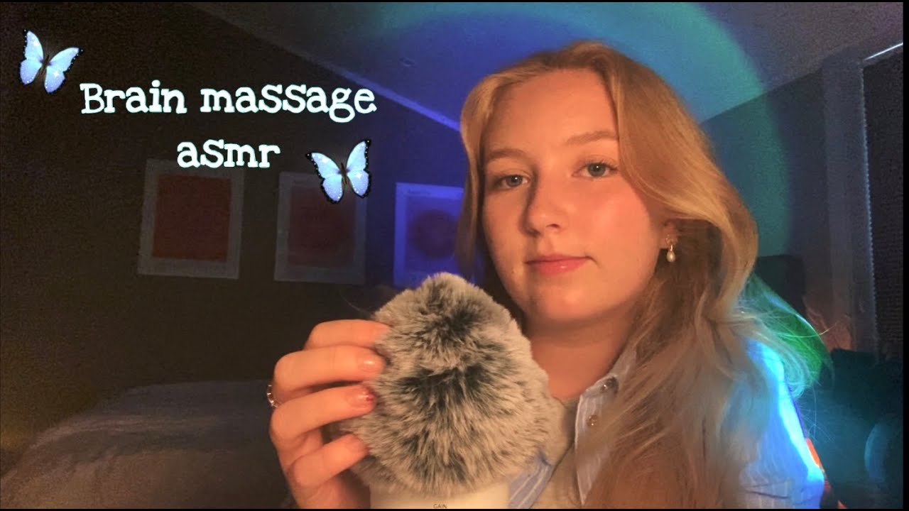 brain massage ASMR (fluffy mic and foam cover scratching) 🦋☁️