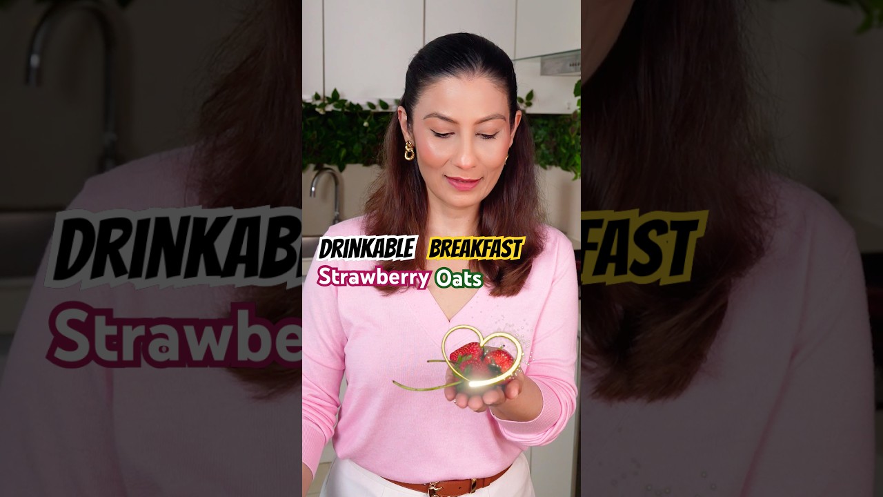 Better Than Dessert! My 5-Minute No Sugar Strawberry Milkshake Oats Recipe