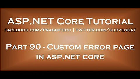 Custom error page in asp net core