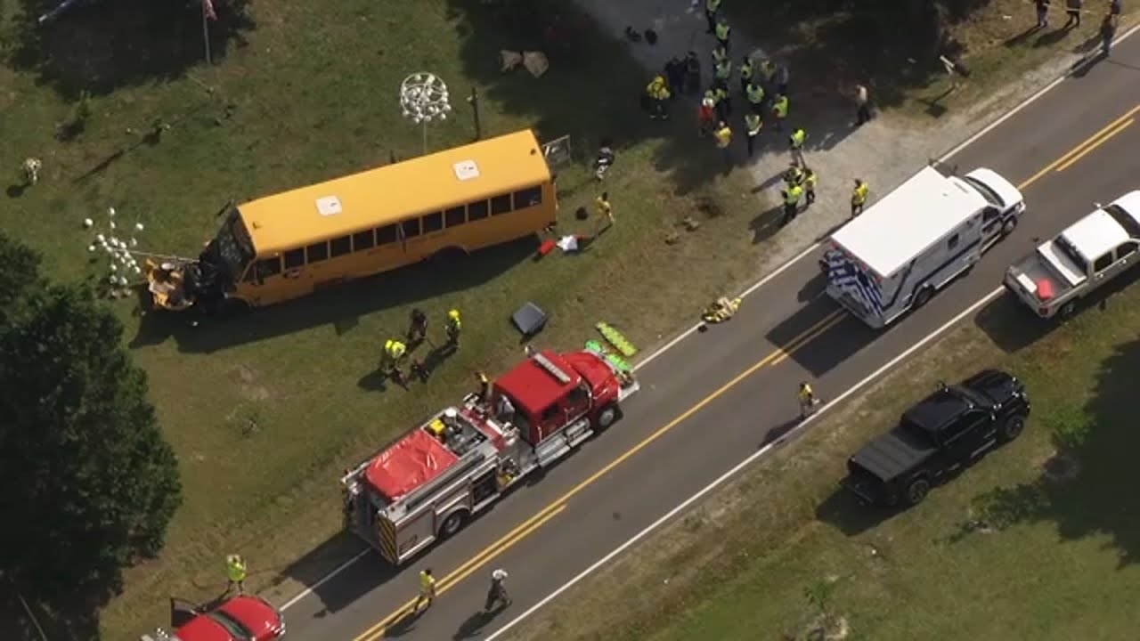 Students injured in school bus crash in Johnston County - YouTube