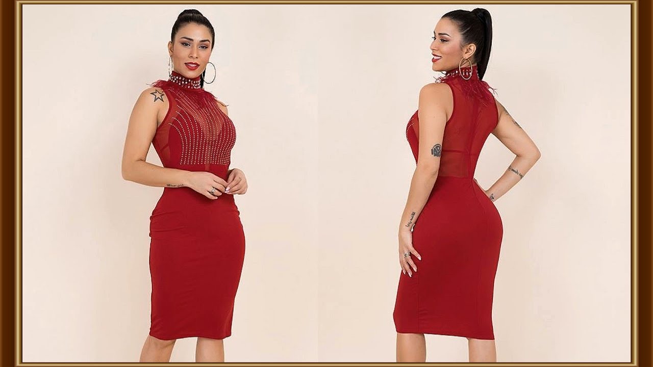 Fitted Sexy Cut Out Gown With Rhinostones