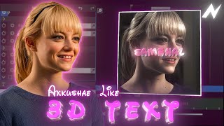 Axkushae Inspired 3D Text 🔥 | Node Video Free Preset