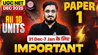 UGC NET Paper 1 | UGC NET Paper 1 All 10 Units | UGC NET Paper 1 PYQ | UGC NET Paper 1 Questions