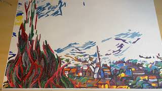 Starry Night 1222 Paint-By-Number Timelapse