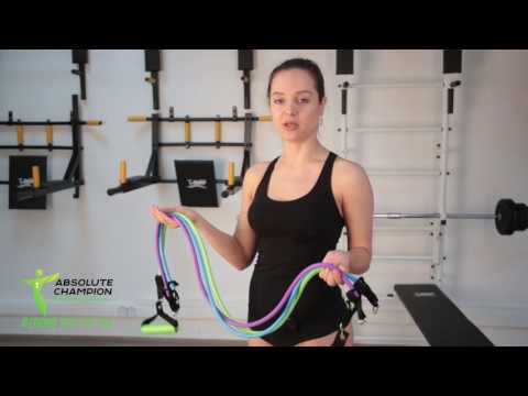 Мастер спорта по гимнастике Юлия Клепикова рассказывает "Набор эспандеров № 3" от Absolute Champion