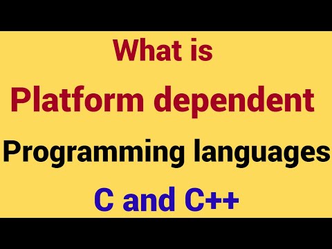 What is Platform Dependent Programming language