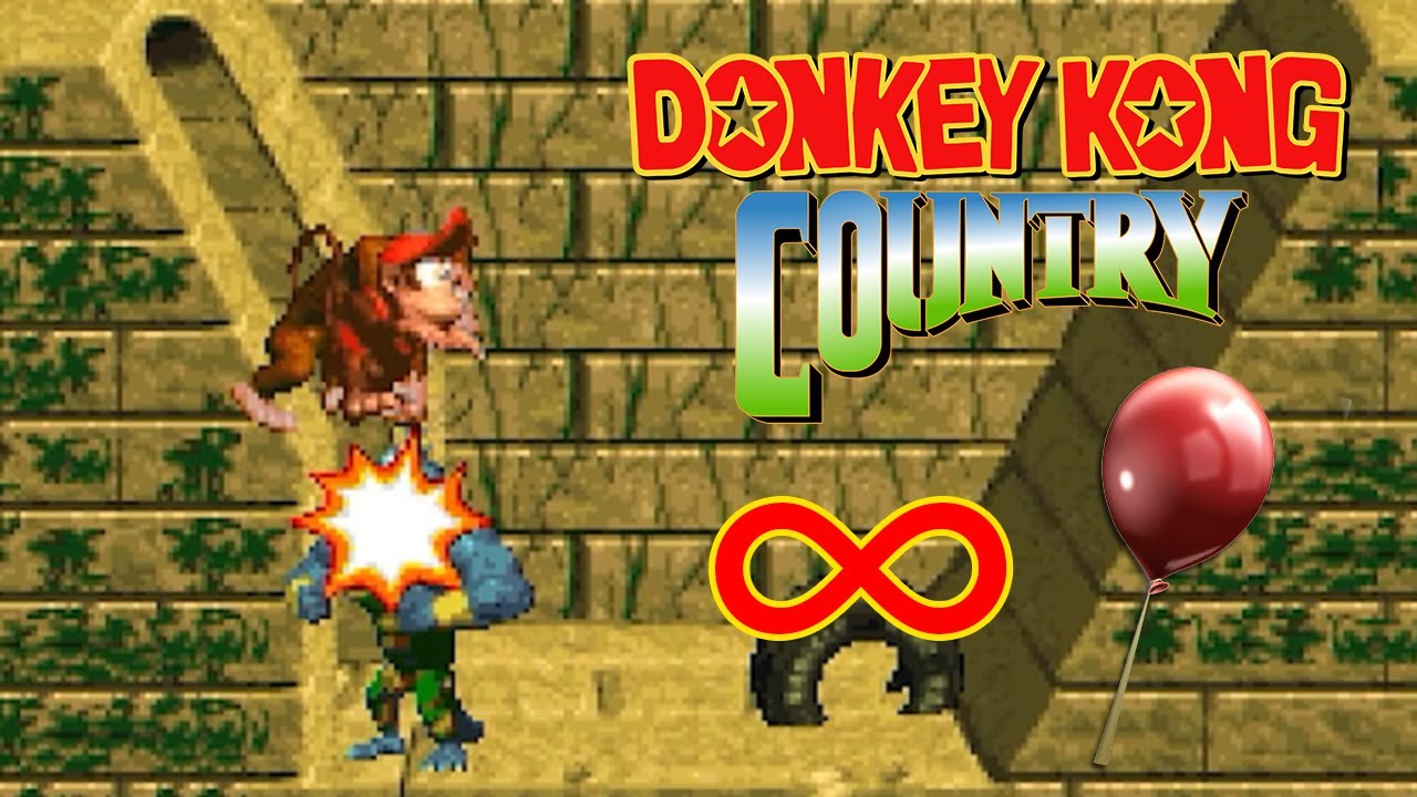 Donkey Kong Country (SNES) EXTRA Infinite lives glitch YouTube