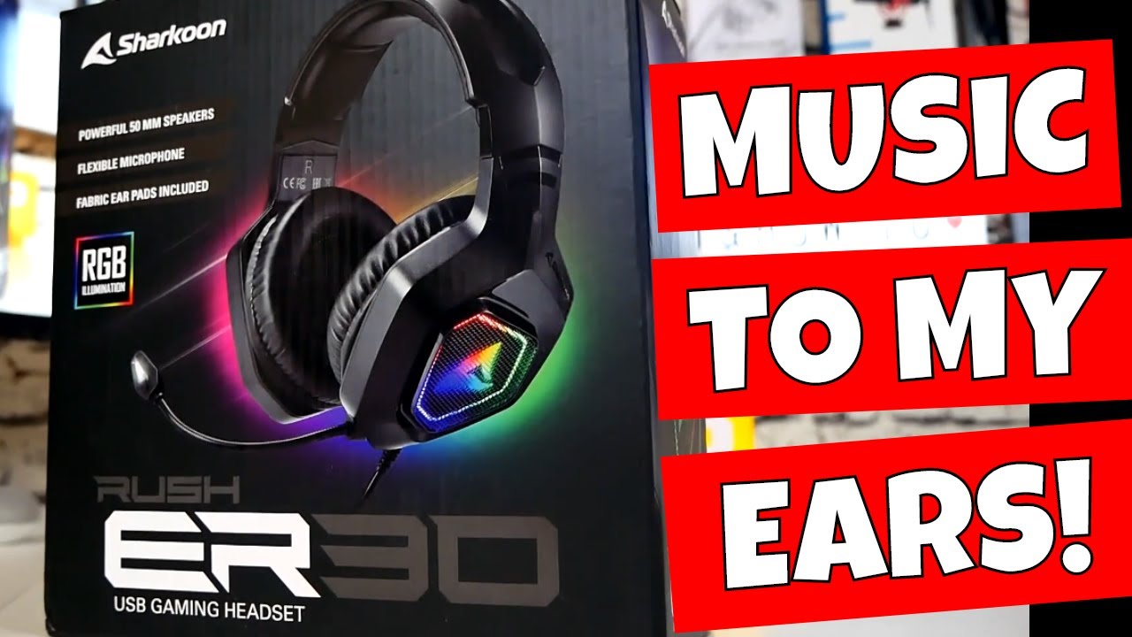 BEST RGB Gaming Headset Under $40 Sharkoon RUSH ER30 RGB - YouTube