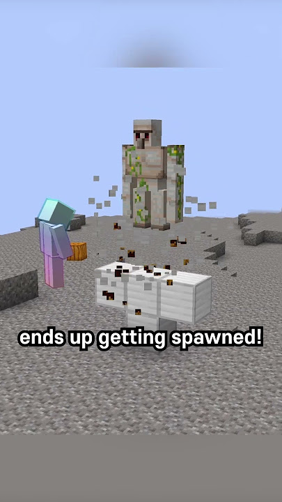 Bisakah kamu memunculkan 2 golem besi sekaligus? #minecraft #minecraftexperiment