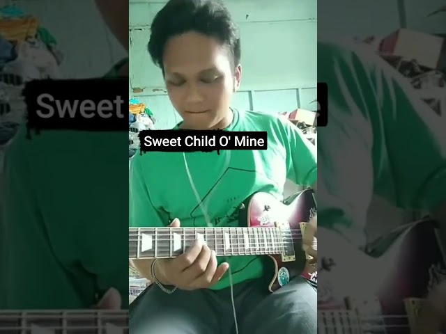 SWEET CHILD O' MINE - GUNS 'N ROSES GUITAR COVER #shorts #short #gnr #slash class=