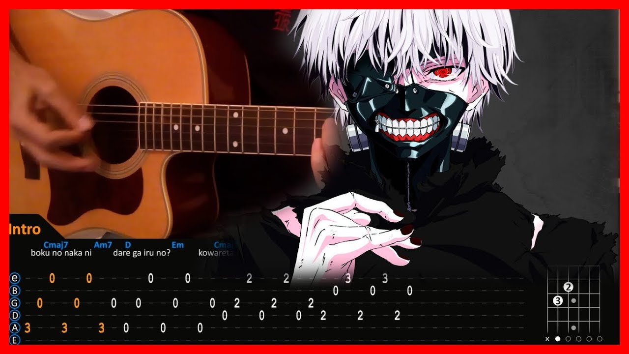 Chords for Tokyo Ghoul OP - unravel | Acoustic Guitar Lesson.