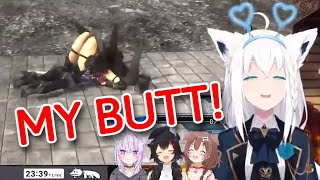 Fubuki Gets Stuck in a Hilarious Position After Getting Yeeted By Godzilla [Hololive/Gamers]