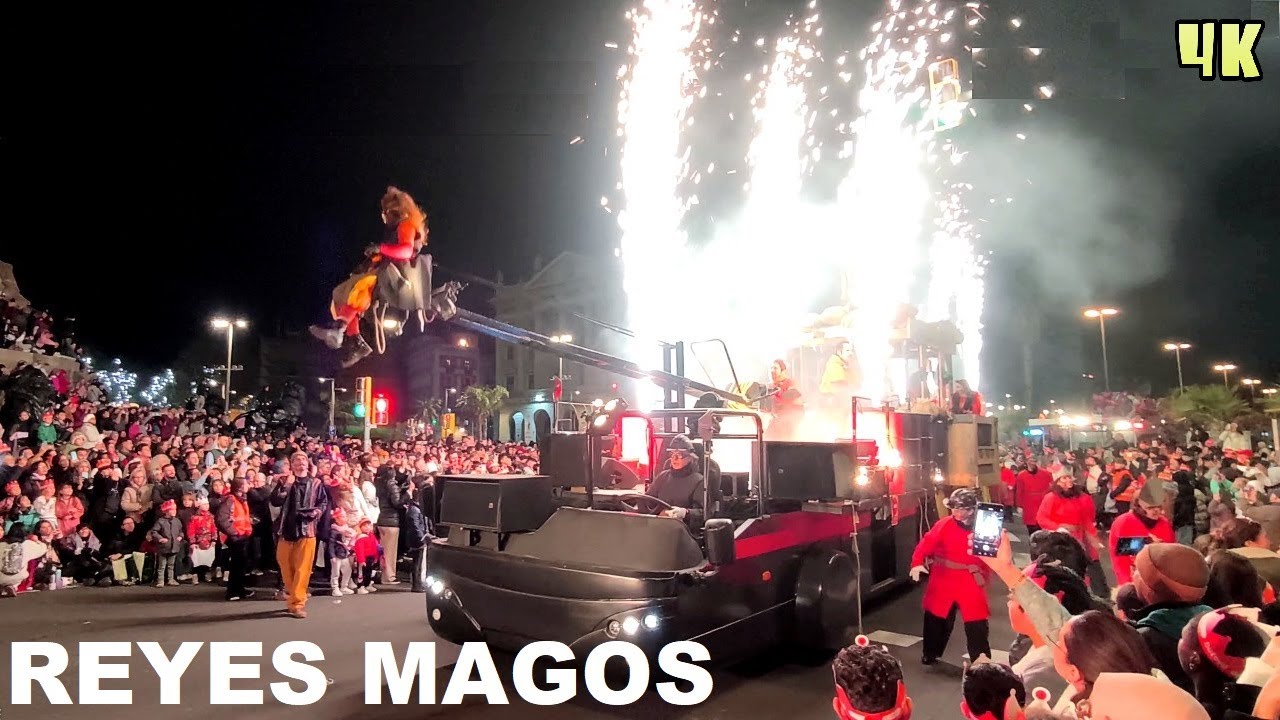 Cabalgata de los Reyes Magos en Barcelona 5.1.2025 Spain [4K]